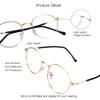 VisionGlobal Blue Light Blocking Glasses for Women/Men, Anti Eyestrain, Computer Reading, TV Glasses, Stylish Oval Frame, Anti Glare (Golden, +6.00 Magnification) view 2