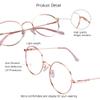 VisionGlobal Blue Light Blocking Glasses for Women/Men, Anti Eyestrain, Computer Reading, TV Glasses, Stylish Oval Frame, Anti Glare (Rose Golden, +1.25 Magnification) view 2