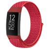AVOD Nylon Watch Bands Compatible with Fitbit Charge 4/Charge 3/SE, Soft Replacement Wristband Breathable Sport Strap with Band for Women Men (Chinese Red) view 1