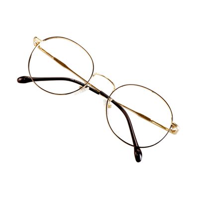 VisionGlobal Blue Light Blocking Glasses for Women/Men, Anti Eyestrain, Computer Reading, TV Glasses, Stylish Oval Frame, Anti Glare (Black Golden, +5.00 Magnification)