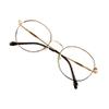 VisionGlobal Blue Light Blocking Glasses for Women/Men, Anti Eyestrain, Computer Reading, TV Glasses, Stylish Oval Frame, Anti Glare (Black Golden, +5.00 Magnification) view 1