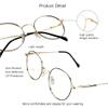 VisionGlobal Blue Light Blocking Glasses for Women/Men, Anti Eyestrain, Computer Reading, TV Glasses, Stylish Oval Frame, Anti Glare (Black Golden, +5.00 Magnification) view 2