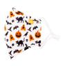 Spring Notion Reusable Washable Halloween Day of the Dead Cotton Cloth Face Mask for Adults and Kids Black Cat Pumpkin L view 2