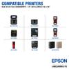 Epson LABELWORKS 208B20BWPX Genuine Tape Cartridge - Black on White Shrink Tube Industrial Label Maker Tape - AWG 6-18, 1/4" (6MM) Wide, 8 ft (98") view 3