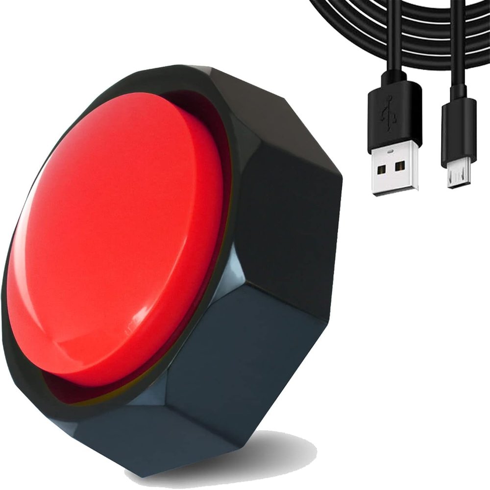 U-Likee USB Recordable Buttons - 8MB Memory - Make Your Own Button by Uploading Audio Files - Support 100+ Recordings Playback