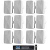 Rockville WET-7020W Bundle: (12) 5.25 in White 70V Indoor Outdoor Wall Speakers, RCS350-6 350-Watt 6-Zone 70V Amplifier with Bluetooth, for Restaurants, Cafes, and Offices, 13-Items view 1