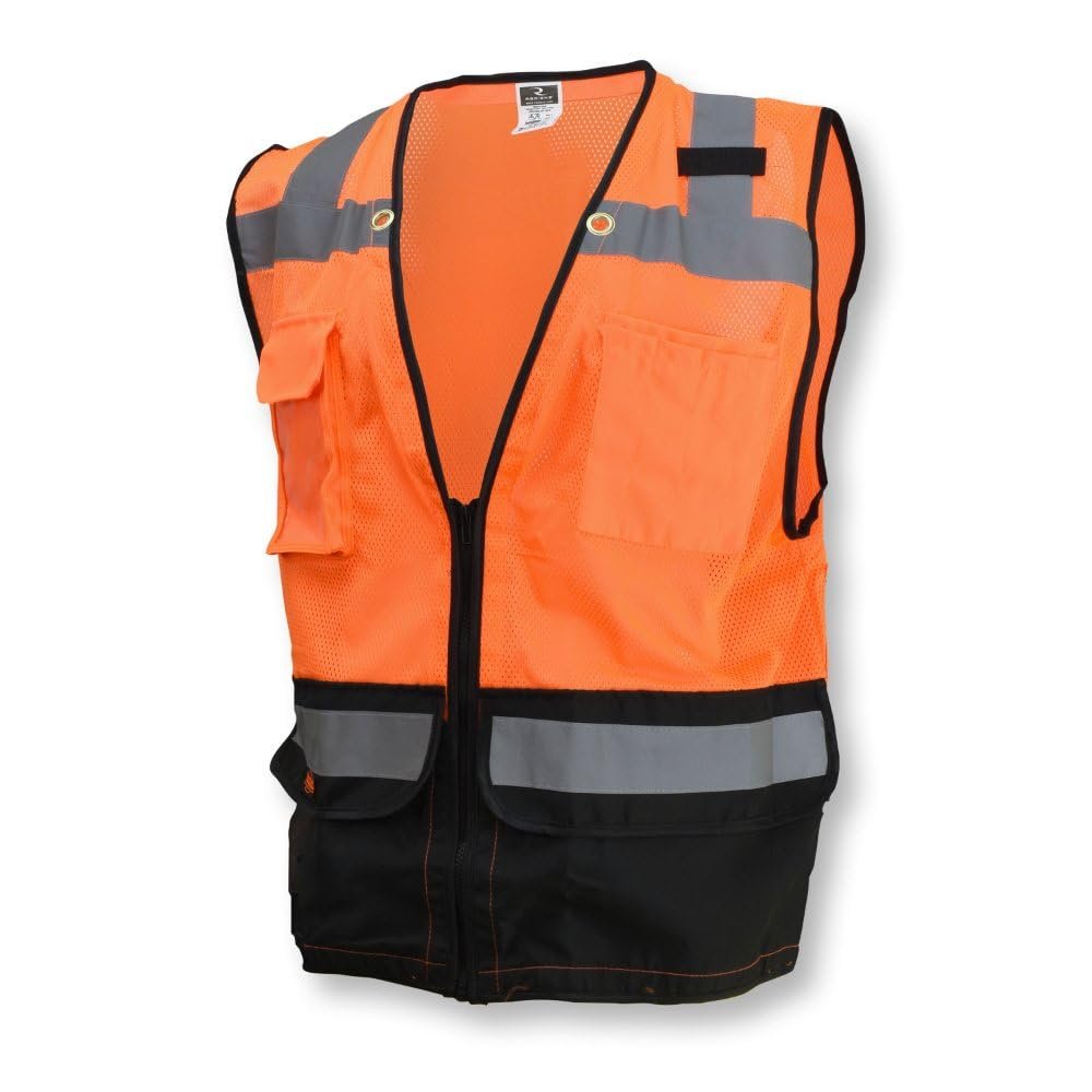 Type R Class 2 Heavy Duty Surveyor Safety Vest with Zipper