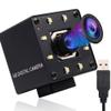 4K USB Camera Autofocus with Microphone Day Night Vision Wide Angle 4K Video Audio Webcam for Computer USB2.0 PC Camera with White LEDs Mini UVC USB with Camera for Raspberry Pi Android Mac Laptop view 1