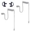 2 Pack Replacement Coil Acoustic Tube for Motorola Kenwood Two Way Radio Earpiece Police Headset Clear Earpiece Tube with Earmold R+L view 1