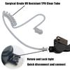 2 Pack Replacement Coil Acoustic Tube for Motorola Kenwood Two Way Radio Earpiece Police Headset Clear Earpiece Tube with Earmold R+L view 2