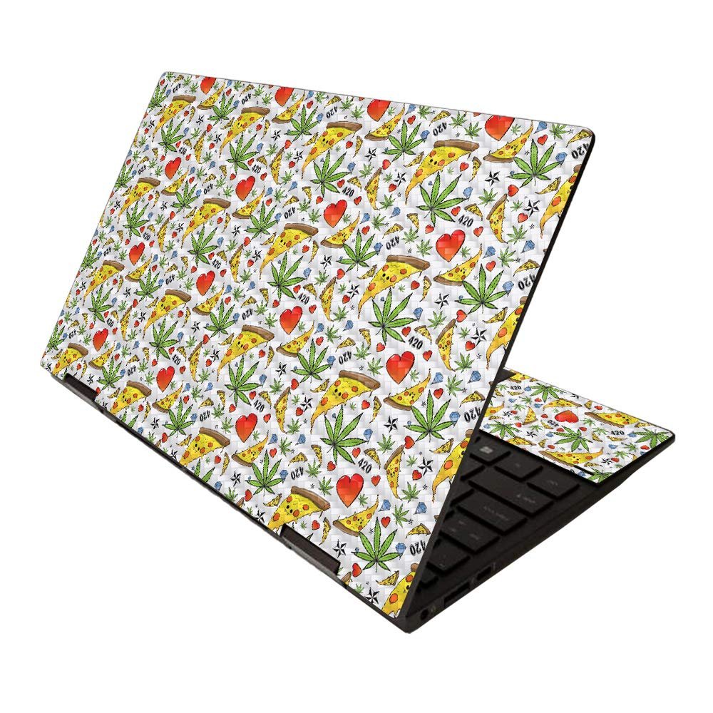 MightySkins Carbon Fiber Skin for HP Envy x360 13" (2020) - Munchies | Protective, Durable Textured Carbon Fiber Finish | Easy to Apply, Remove, and Change Styles | Made in The USA