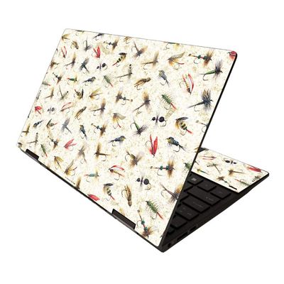 MightySkins Glossy Glitter Skin for HP Envy x360 13" (2020) - Fishing Flies | Protective, Durable High-Gloss Glitter Finish | Easy to Apply, Remove, and Change Styles | Made in The USA