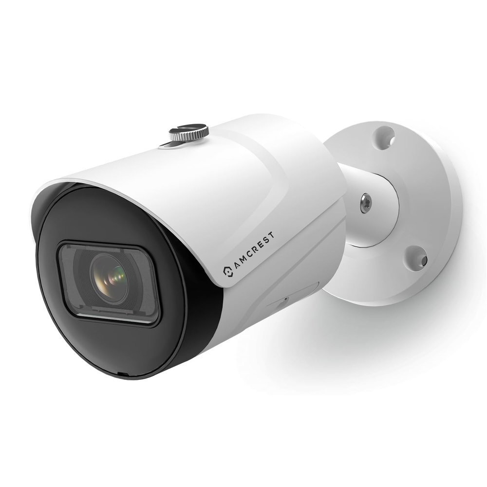 Amcrest 5MP Outdoor POE Camera 2592 x 1944p Bullet IP Security Camera, IP67, 132 Viewing Angle, Human & Vehicle Detection, Tripwire & Intrusion, 5-Megapixel, IP5M-B1186EW-AI-V3 (White)