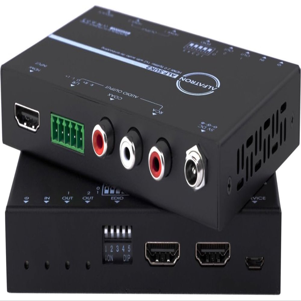 Alfatron ALF-SUK2 HDMI Splitter HDMI2.0, 2 Output 1 Input, Supports 4Kx2K@60Hz 4:4:4, 18Gbps Bandwidth, for Reliable Transmission
