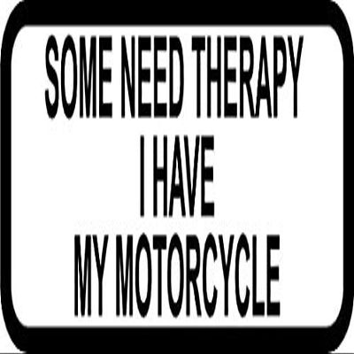 3" Some Need Therapy I Have My Motorcycle Decal Funny Helmet Hard Hat 3M Reflective Sticker