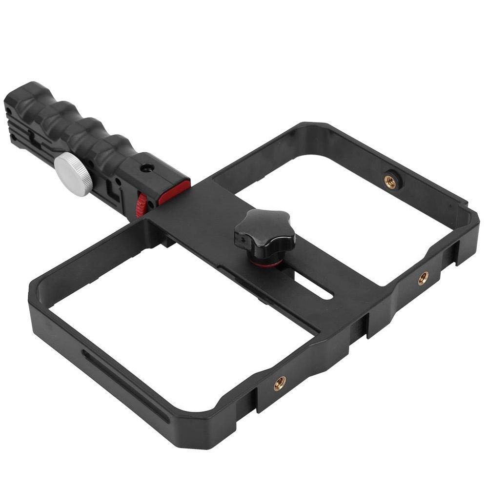 Estink Universal Phone Stabilizer Rabbit Cage, Suitable for 6. Mobile Phone, Black, 1/4 inch Screw Mount, Cold Shoe