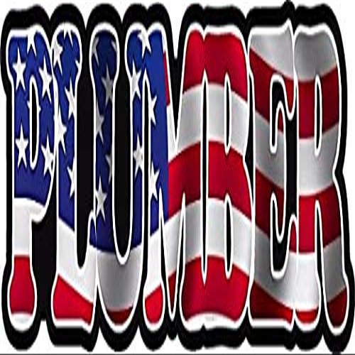 Plumber Decal American Flag USA United States Plumbing Hard Hat 3M Reflective Sticker