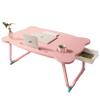 QMMD Bed Tray Laptop Desk,Foldable Laptop Bed Table Lap Desk Stand, Portable Lap Desk with Tablet Slots Perfect for Watching Movie on Bed Or As Personal Dinning Table,White view 1