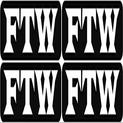 FTW (x4) 3" x 1" Decal F#@k the World Motorcycle Helmet Hard Hat Vinyl Reflective Sticker