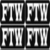 FTW (x4) 3" x 1" Decal F#@k the World Motorcycle Helmet Hard Hat Vinyl Reflective Sticker view 1