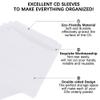 600PCS CD DVD Sleeves, FULANDL Premium CD Double-Sided Refill Plastic Sleeve for CD and DVD Storage Binders (White) view 3