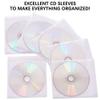 600PCS CD DVD Sleeves, FULANDL Premium CD Double-Sided Refill Plastic Sleeve for CD and DVD Storage Binders (White) view 4