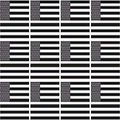 (x12) 2" x 1.2" American Subdued Flag Decal USA United States Hard Hat 3M Reflective Sticker RH