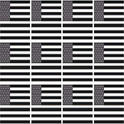 (x12) 2" x 1.2" American Subdued Flag Decal USA United States Hard Hat 3M Reflective Sticker RH