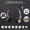 Wired USB Headset with Noise-Canceling Microphone for PC, Lightweight Office USB Headphones for Call Center Office Remote Work, for Teams Zoom WebEx Calls, E-Learning & Dictation, Long Cable 7.7ft view 3