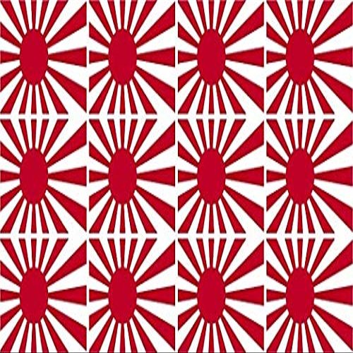 (x12) Rising Sun Flag Decal 2"x1.2" Japanese Japan Hard Hat Helmet 3M Reflective Sticker