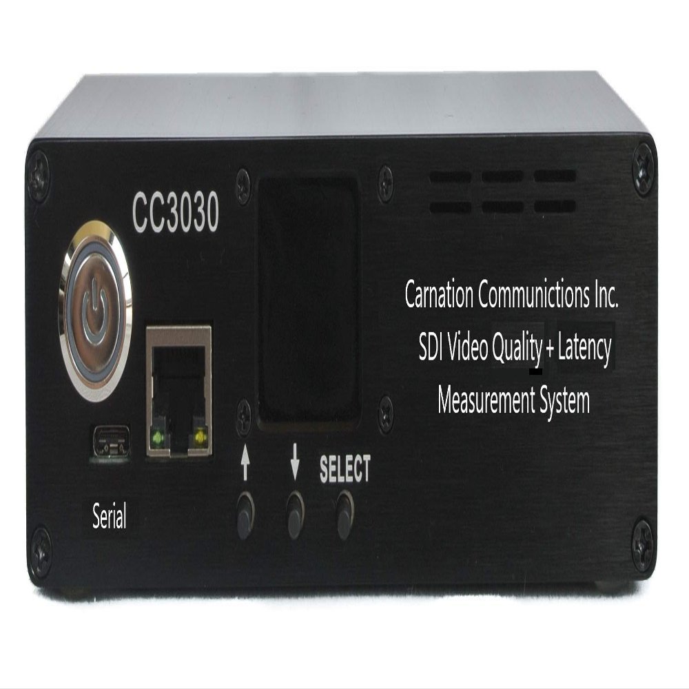 Carnation Communications Inc. CC3030 SDI/HDSDI/4K 1.5G/3G/6G Video Quality PSNR + Latency Delay Measurement/Test/Analysis