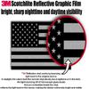 (x12) 2" American Grunge Flag US USA United States Hard Hat Helmet 3M Reflective Sticker RH view 2