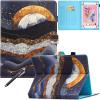 7 Inch Universal Case, GSFY Pretty Folio Stand Protective Case Leather Pocket Cover with Stylus Holder for Samsung/Kindle/Huawei/Lenovo/Nook 7.0 Inch Tablet - Moon view 1