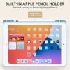 Akkerds Case Compatible with iPad 10.2 Inch 2021/2020/2019, for iPad 9th/8th/7th Generation Case with Pencil Holder, Protective with Soft TPU Back, Auto Sleep/Wake Cover, Sky Blue view 4