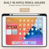 Akkerds Case Compatible with iPad 10.2 Inch 2021/2020/2019, for iPad 9th/8th/7th Generation Case with Pencil Holder, Protective with Soft TPU Back, Auto Sleep/Wake Cover, Black view 4