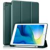 Akkerds Case Compatible with iPad 10.2 Inch 2021/2020/2019, for iPad 9th/8th/7th Generation Case with Pencil Holder, Protective Cover with Soft TPU Back, Auto Sleep/Wake, Pine Green view 1