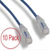 RiteAV - Ultra Slim, Fluke Tested Cat6 High Density Network Ethernet Cable - Blue - 0.5ft (10 Pack) view 3