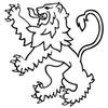 Lion Rampant - Pack of 4 - StickerVinyl Waterproof Sticker Decal Car Laptop Wall Window Bumper Sticker view 1