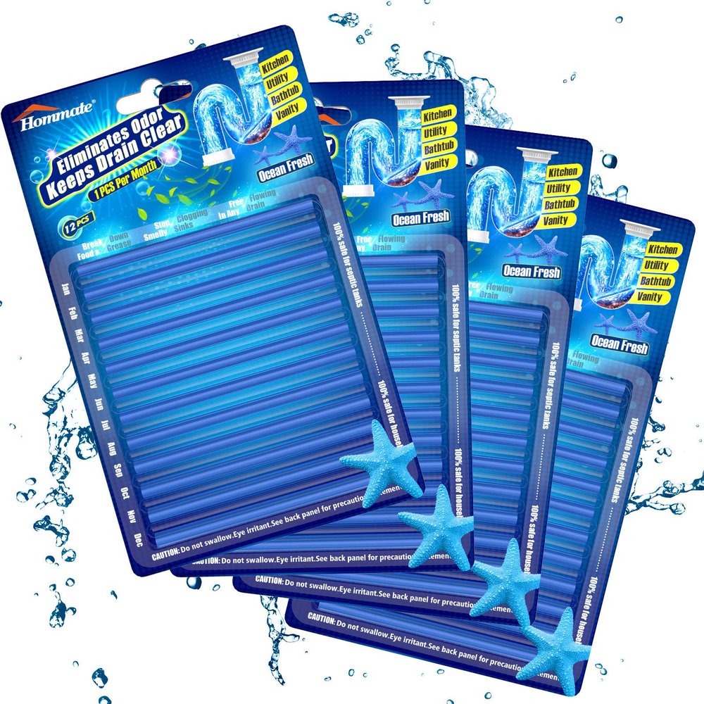 Drain Sticks Drain Cleaner Sticks Keeps Drains and Pipes Clear Clean Scent