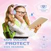 iClever Cat Ear Kids Bluetooth Headphones, LED Lights Up, 74/85dBA Safe Volume Limited, 50H Playtime,Bluetooth 5.2, USB C, Kids Headphones Wireless for Travel iPad Tablet, Meow Macaron Pink view 3