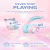 iClever Cat Ear Kids Bluetooth Headphones, LED Lights Up, 74/85dBA Safe Volume Limited, 50H Playtime,Bluetooth 5.2, USB C, Kids Headphones Wireless for Travel iPad Tablet, Meow Macaron Pink view 4