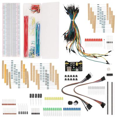 Electronics Component Starter Kit, Projects Learning Basic Starter Kit, Large Quantity for DIY Electronics Enthusiasts Learn Electronic Components