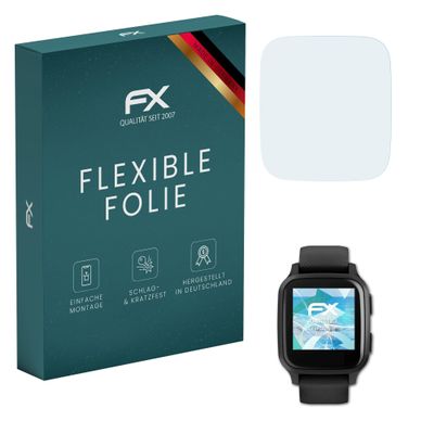 atFoliX Screen Protector compatible with Garmin Venu SQ Protector Film, ultra clear and flexible FX Screen Protection Film (3X)