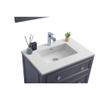 Laviva Luna - 30 - Maple Grey Cabinet Matte White Viva Stone Solid Surface Countertop view 2