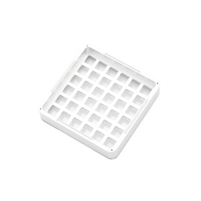 HFSECURITY Anodized Aluminum Alloy Metal Switch Test Frame Box with Acrylic Cover 6x6 Shaft Tester for Cherry Gateron Kailh Outemu Box (White)