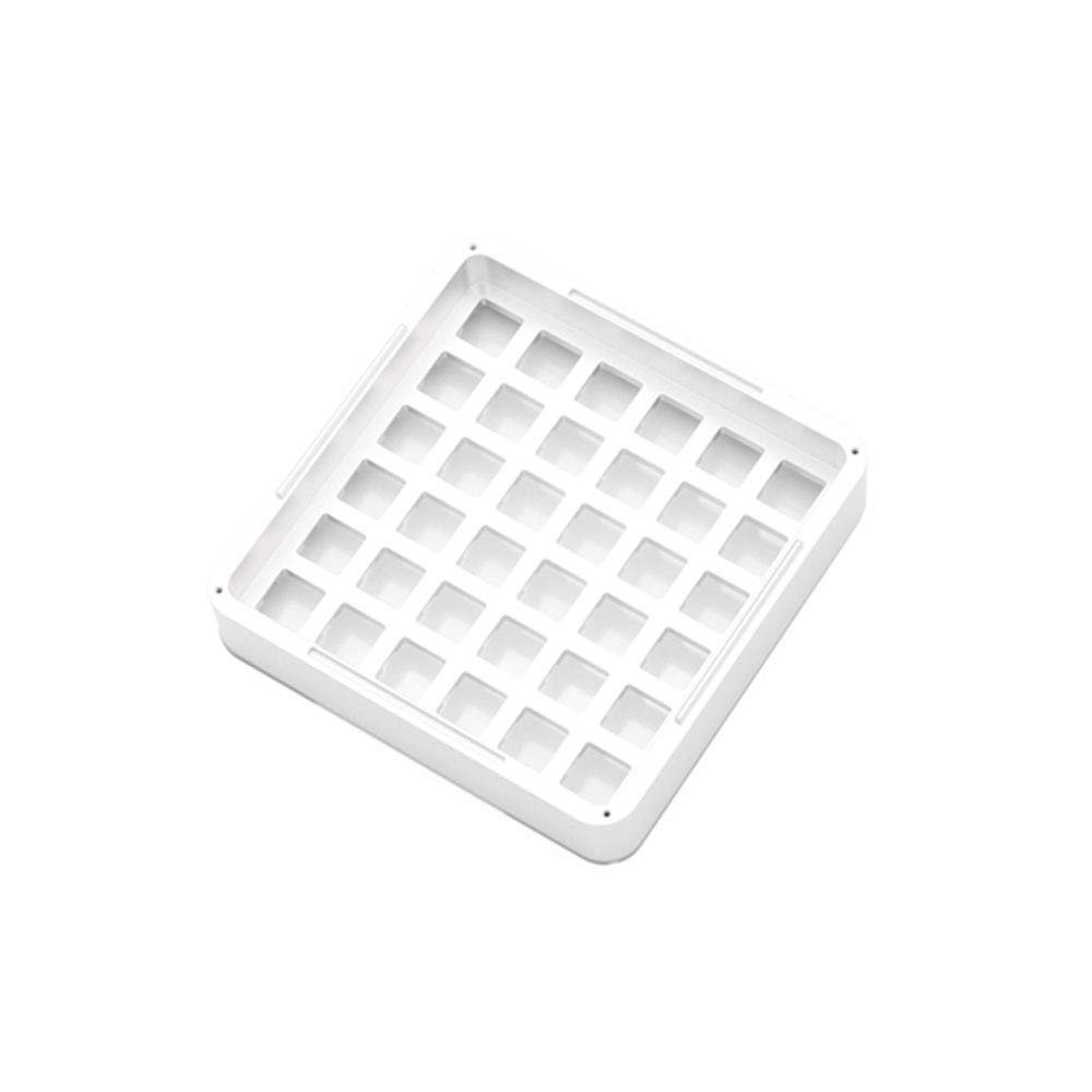 HFSECURITY Anodized Aluminum Alloy Metal Switch Test Frame Box with Acrylic Cover 6x6 Shaft Tester for Cherry Gateron Kailh Outemu Box (White)