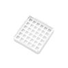 HFSECURITY Anodized Aluminum Alloy Metal Switch Test Frame Box with Acrylic Cover 6x6 Shaft Tester for Cherry Gateron Kailh Outemu Box (White) view 1
