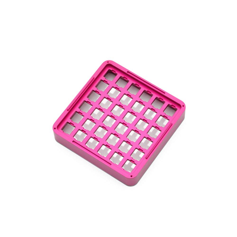 HFSECURITY Anodized Aluminum Alloy Metal Switch Test Frame Box with Acrylic Cover 6x6 Shaft Tester for Cherry Gateron Kailh Outemu Box (Purple)