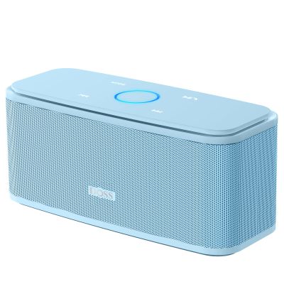 DOSS SoundBox Touch Wireless Bluetooth Speaker-12W HD Sound with Rich Bass, IPX5 Waterproof, 20H Playtime, Handsfree, for Gatherings, Home, Office, Outdoor, Travel-Light Blue
