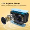 DOSS SoundBox Touch Wireless Bluetooth Speaker-12W HD Sound with Rich Bass, IPX5 Waterproof, 20H Playtime, Handsfree, for Gatherings, Home, Office, Outdoor, Travel-Light Blue view 2
